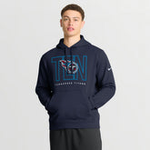 Tennessee Titans Busted Play Club Fleece Pullover Hoodie Navy