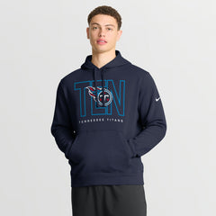 Tennessee Titans Busted Play Club Fleece Pullover Hoodie Navy