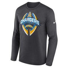 Los Angeles Chargers Primetime Legend Icon Performance Long Sleeve T-Shirt Anthracite