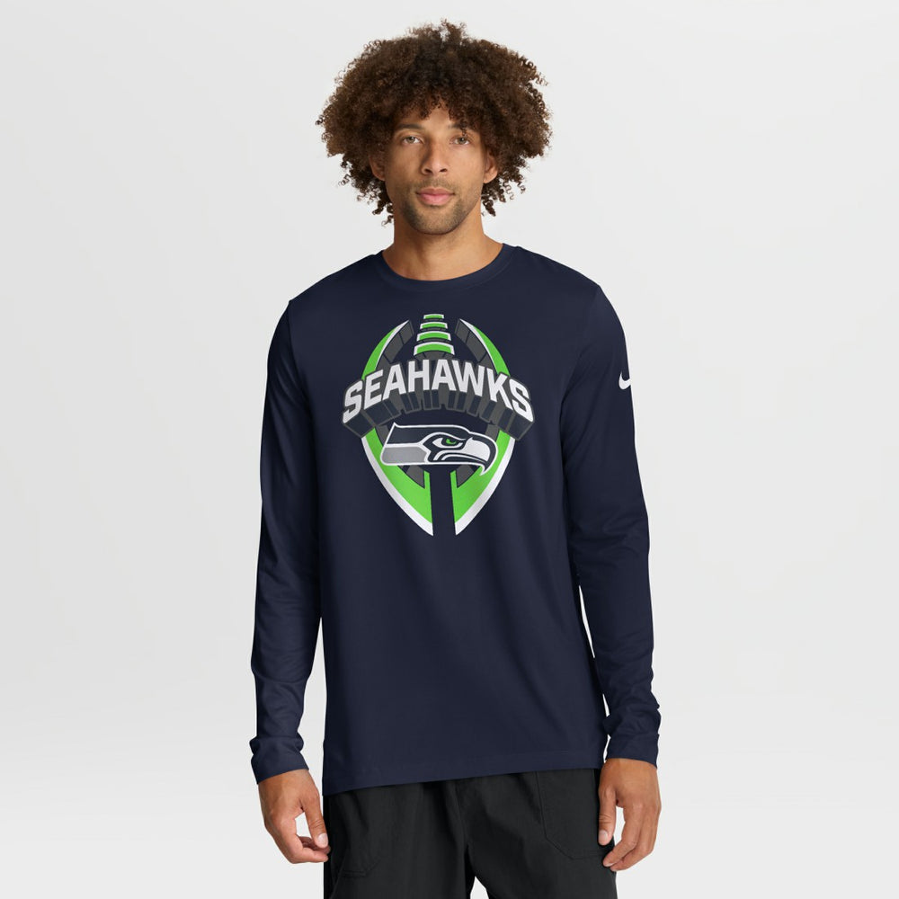 Seattle Seahawks Primetime Legend Icon Performance Long Sleeve T-Shirt College Navy