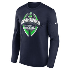 Seattle Seahawks Primetime Legend Icon Performance Long Sleeve T-Shirt College Navy