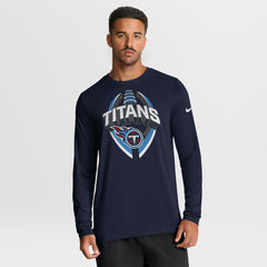 Tennessee Titans Primetime Legend Icon Performance Long Sleeve T-Shirt Navy