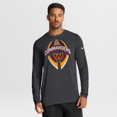 Washington Commanders Primetime Legend Icon Performance Long Sleeve T-Shirt Anthracite