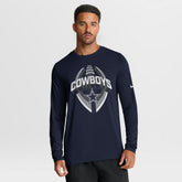 Dallas Cowboys Primetime Legend Icon Performance Long Sleeve T-Shirt Navy