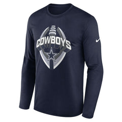 Dallas Cowboys Primetime Legend Icon Performance Long Sleeve T-Shirt Navy