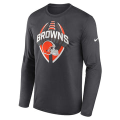 Cleveland Browns Primetime Legend Icon Performance Long Sleeve T-Shirt Anthracite