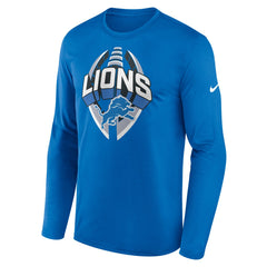 Detroit Lions Primetime Legend Icon Performance Long Sleeve T-Shirt Blue