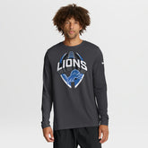 Detroit Lions Primetime Legend Icon Performance Long Sleeve T-Shirt Anthracite