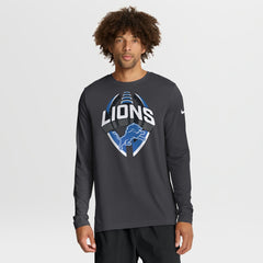 Detroit Lions Primetime Legend Icon Performance Long Sleeve T-Shirt Anthracite