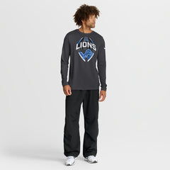 Detroit Lions Primetime Legend Icon Performance Long Sleeve T-Shirt Anthracite