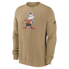 Cleveland Browns Swing Pass Rewind Club Pullover Sweatshirt Brown
