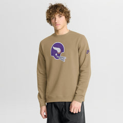 Minnesota Vikings Swing Pass Rewind Club Pullover Sweatshirt Tan