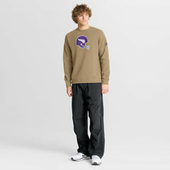 Minnesota Vikings Swing Pass Rewind Club Pullover Sweatshirt Tan