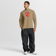 Tampa Bay Buccaneers Swing Pass Rewind Club Pullover Sweatshirt Tan