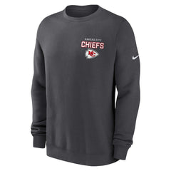Kansas City Chiefs Primetime Club Fleece Pullover Sweatshirt Anthracite