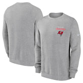 Tampa Bay Buccaneers Primetime Club Fleece Pullover Sweatshirt Heather Gray