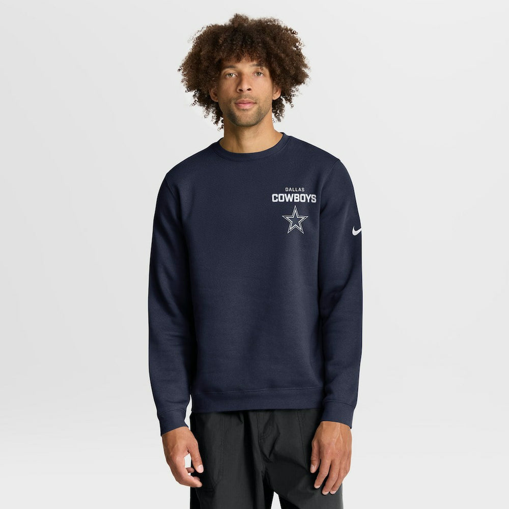 Dallas Cowboys Primetime Club Fleece Pullover Sweatshirt Navy