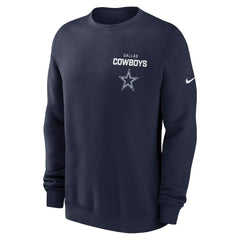 Dallas Cowboys Primetime Club Fleece Pullover Sweatshirt Navy