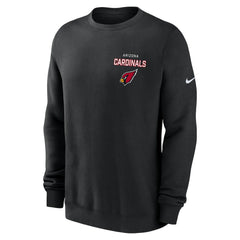 Arizona Cardinals Primetime Club Fleece Pullover Sweatshirt Black