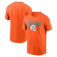 Miami Dolphins Primetime Helmet Essential T-Shirt Orange