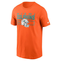 Miami Dolphins Primetime Helmet Essential T-Shirt Orange