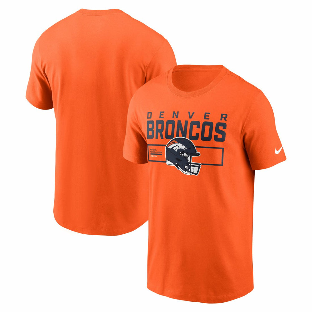 Denver Broncos Primetime Helmet Essential T-Shirt Orange