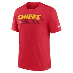 Kansas City Chiefs Long Pass Tri-Blend T-Shirt Heather Red