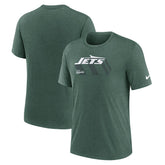 New York Jets Long Pass Tri-Blend T-Shirt Heather Green