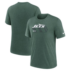 New York Jets Long Pass Tri-Blend T-Shirt Heather Green