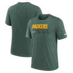 Green Bay Packers Long Pass Tri-Blend T-Shirt Heather Green