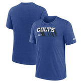 Indianapolis Colts Long Pass Tri-Blend T-Shirt Heather Royal