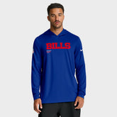 Buffalo Bills Big & Tall Sideline Dri-FIT Long Sleeve Hoodie T-Shirt Royal