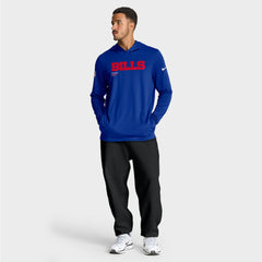 Buffalo Bills Big & Tall Sideline Dri-FIT Long Sleeve Hoodie T-Shirt Royal