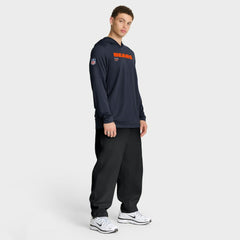 Chicago Bears Big & Tall Sideline Dri-FIT Long Sleeve Hoodie T-Shirt Navy