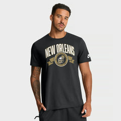 New Orleans Saints Rewind Front and Back Hit Essential T-Shirt Black