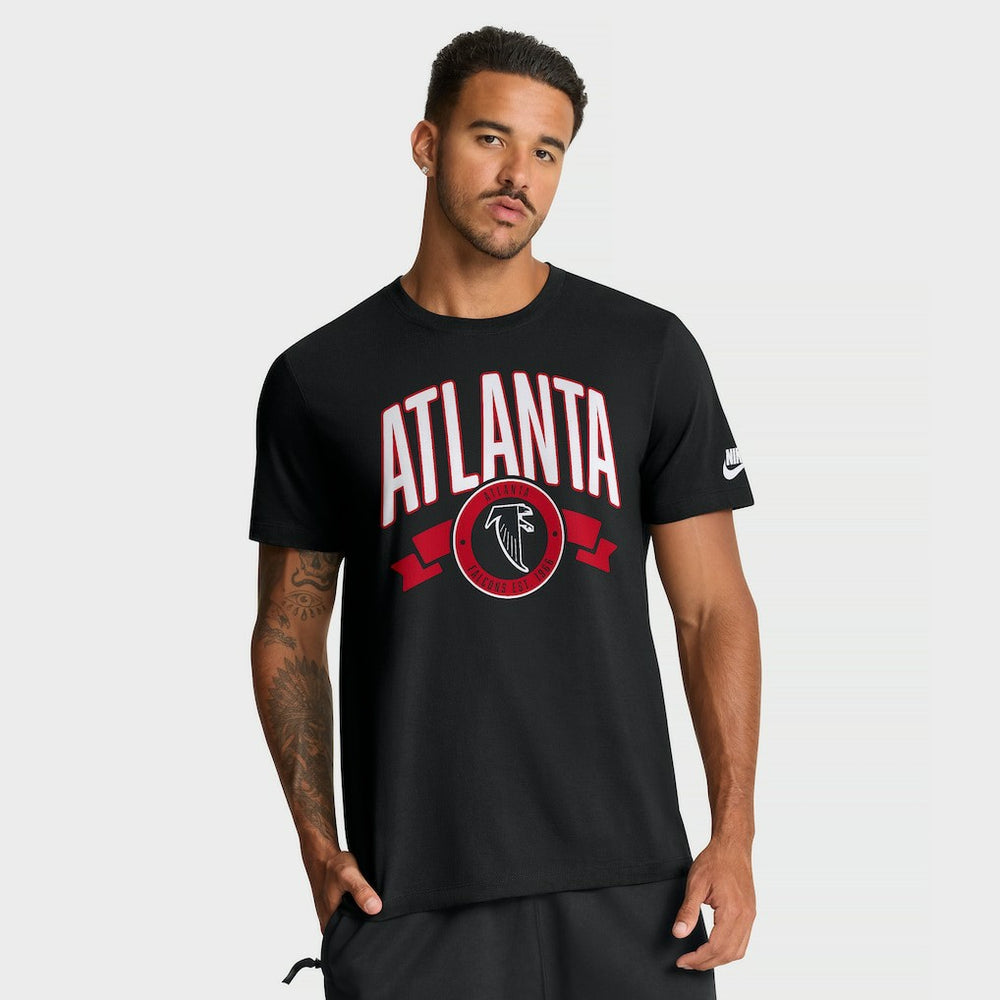 Atlanta Falcons Rewind Front and Back Hit Essential T-Shirt Black