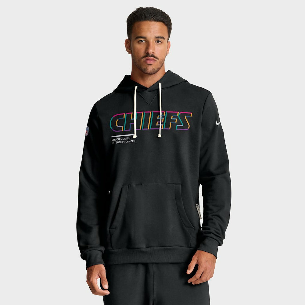 Kansas City Chiefs Tall 2025 NFL Crucial Catch Sideline Standard Issue Dri-FIT Hoodie Black