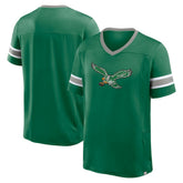 Philadelphia Eagles Hometown Premium Hashmark V-Neck T-Shirt Kelly Green