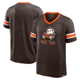 Cleveland Browns Hometown Premium Hashmark V-Neck T-Shirt Brown