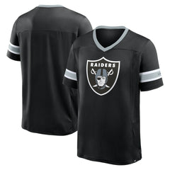 Las Vegas Raiders Hometown Premium Hashmark V-Neck T-Shirt Black
