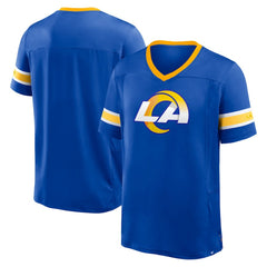 Los Angeles Rams Hometown Premium Hashmark V-Neck T-Shirt Royal