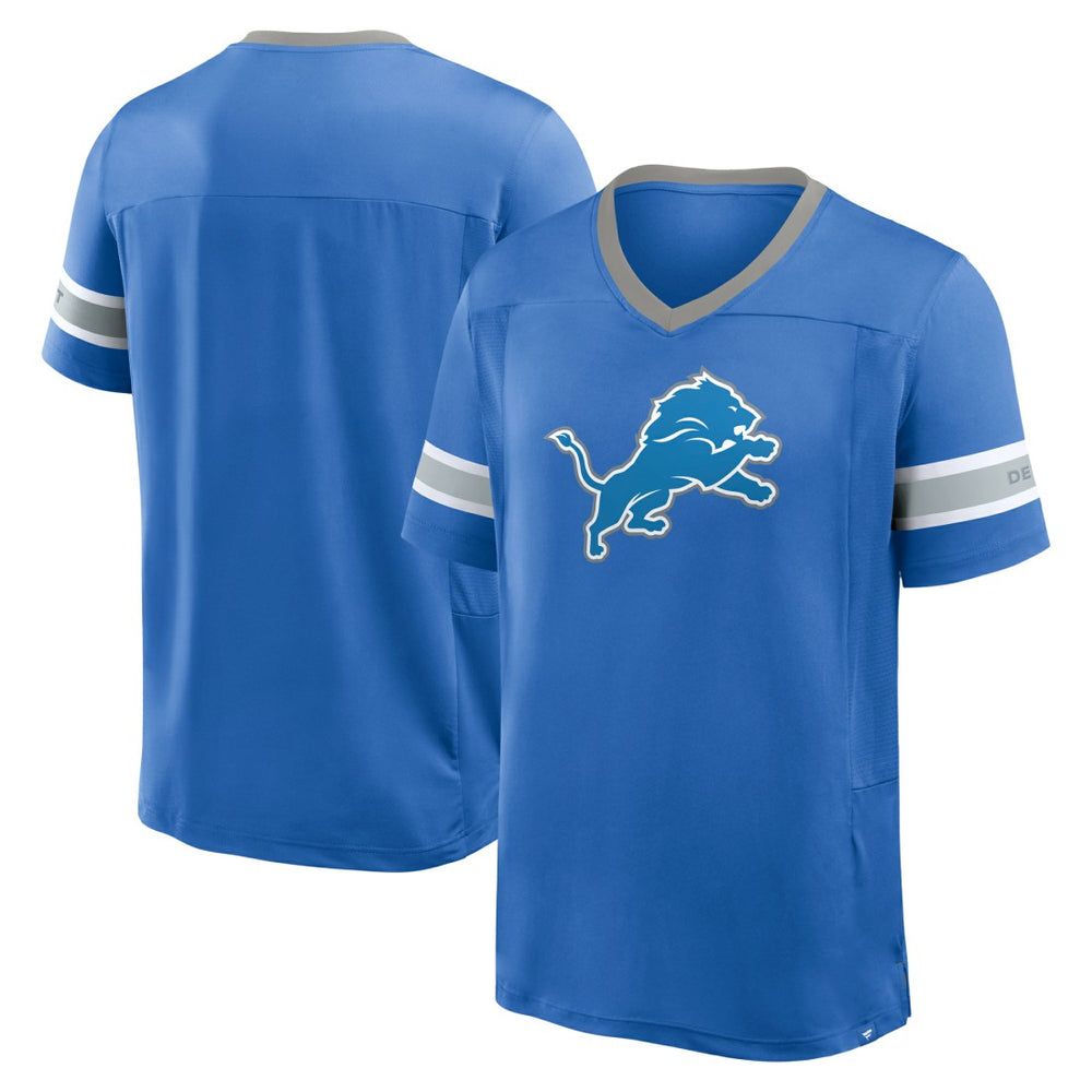 Detroit Lions Hometown Premium Hashmark V-Neck T-Shirt Blue