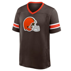 Cleveland Browns Hometown Premium Hashmark V-Neck T-Shirt Brown