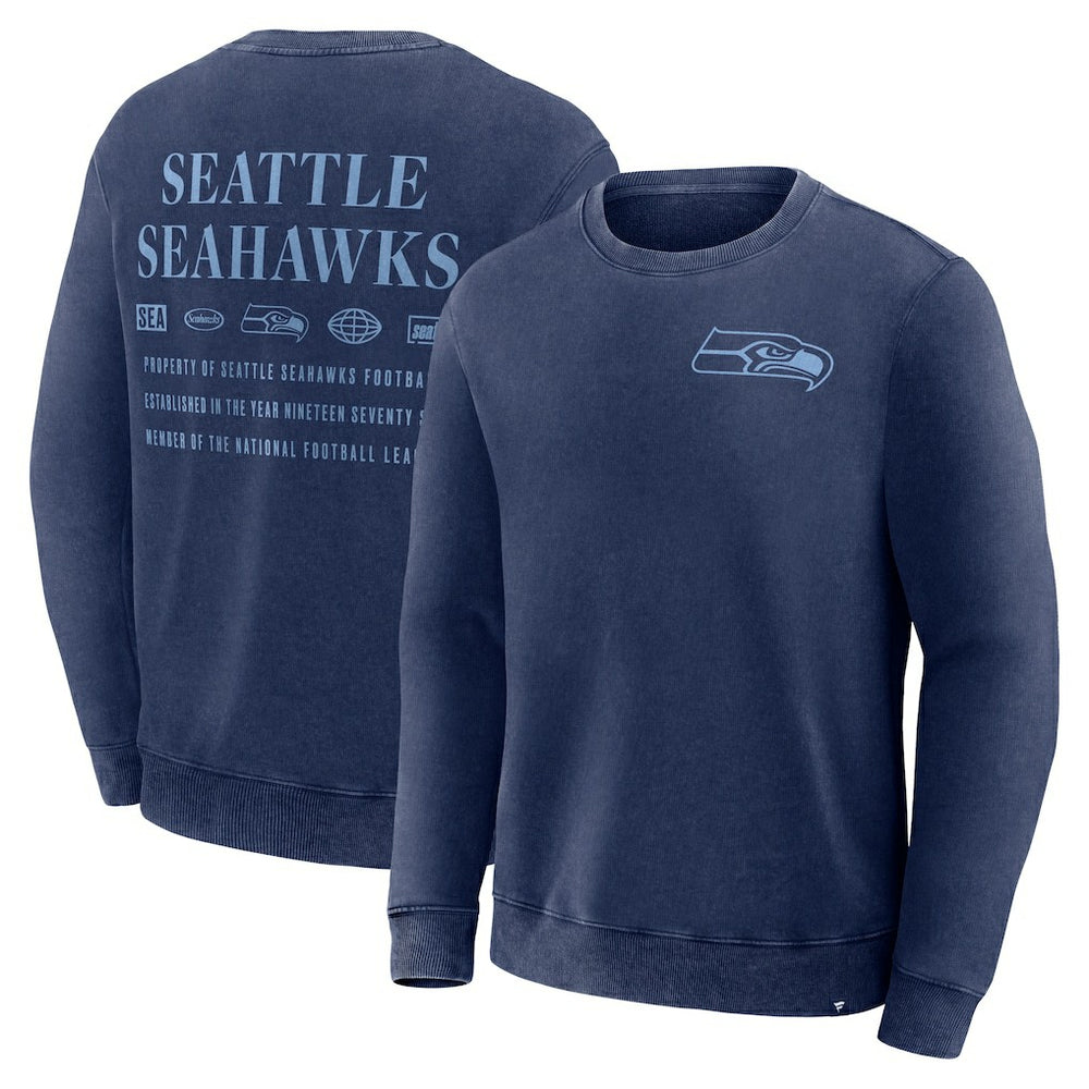 Seattle Seahawks Deep Route Pullover Sweatshirt Navy