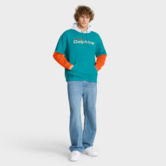 Miami Dolphins Helmet Pullover Hoodie Aqua