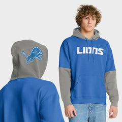 Detroit Lions Helmet Pullover Hoodie Blue