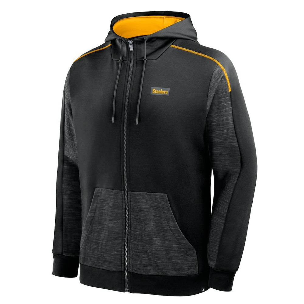 Pittsburgh Steelers Checkdown Pass Full-Zip Hoodie Black