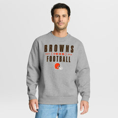 Cleveland Browns Powerful Throw Legacy Pullover Sweatshirt Heather Gray