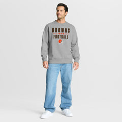 Cleveland Browns Powerful Throw Legacy Pullover Sweatshirt Heather Gray
