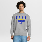 Los Angeles Rams Powerful Throw Legacy Pullover Sweatshirt Heather Gray